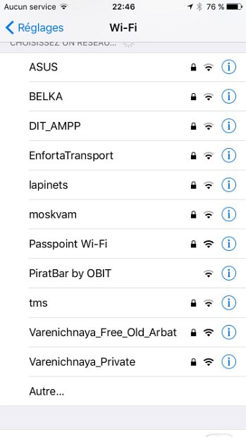 Sébastien vient d'acheter une carte de téléphone russe. Lapinets, joli nom de réseau pour Seb