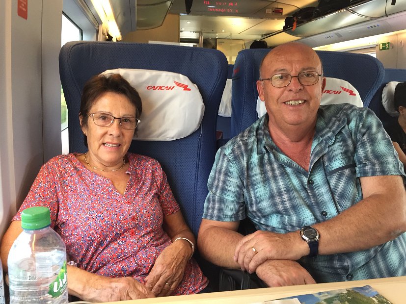 Nous voici installés dans le Sapsan.